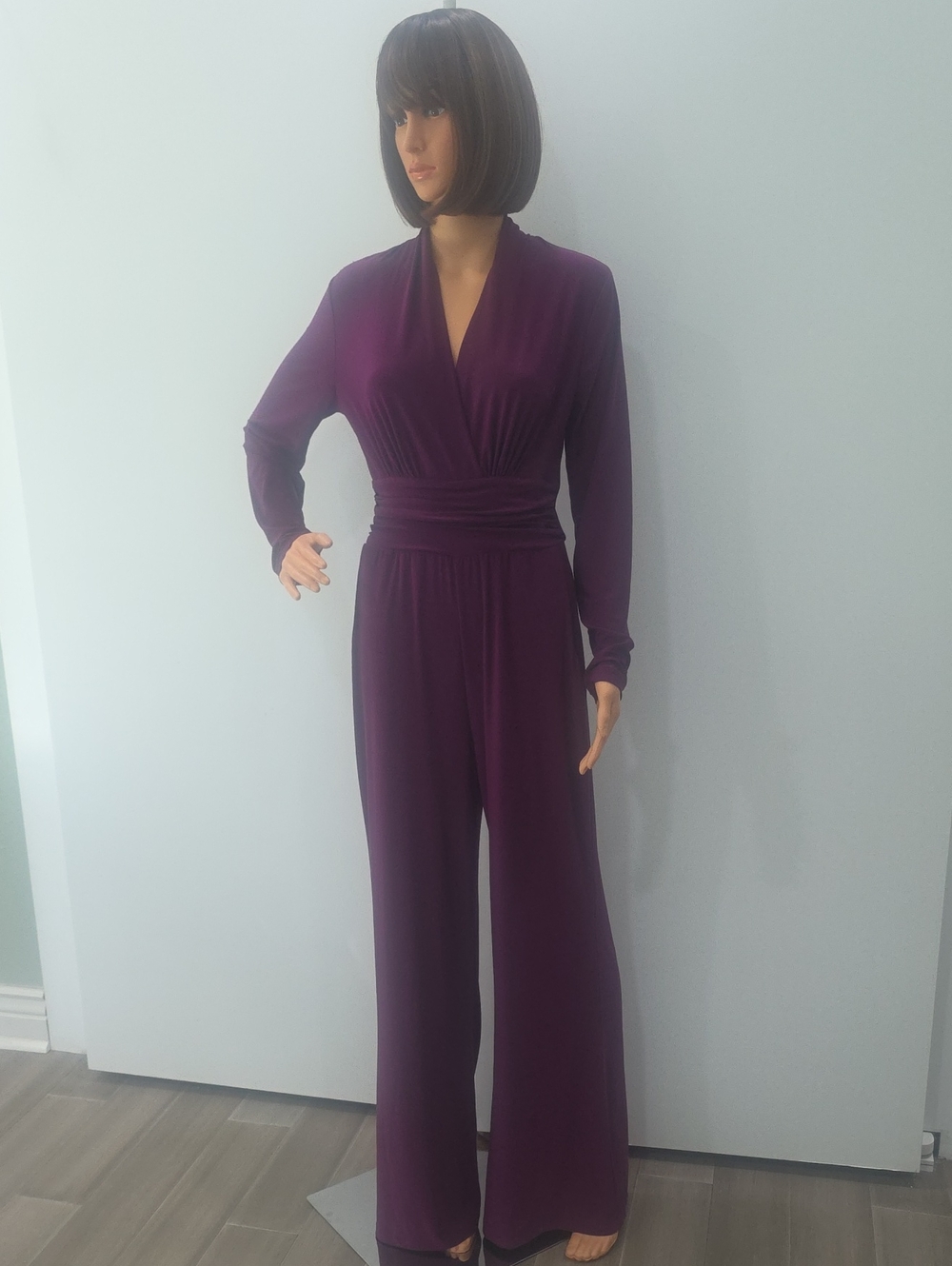 Venus Purple/Violet Long Sleeve Dressy Jumpsuit - Size 4